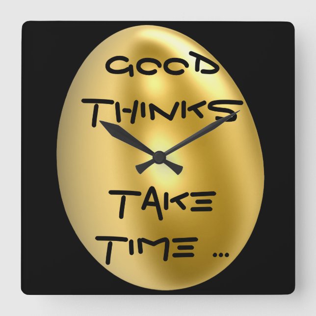 Good Thinks Take Time Magic Chic Wall Clock! Square Wall Clock (Front)