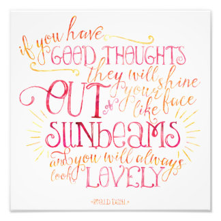 Good Thoughts Sunbeams Photo Print