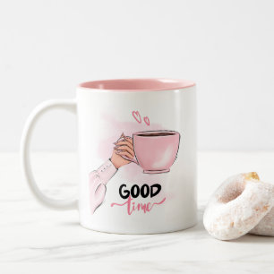 Good Time Cute Coffee Time Two-Tone Coffee Mug