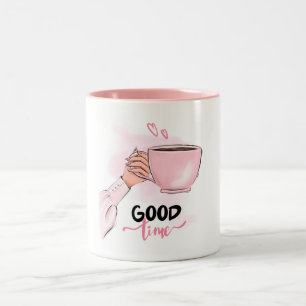 Good Time Cute Coffee Time Two-Tone Coffee Mug