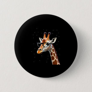 Good Time Hipster Giraffe T-Shirt Men's Women's Ch 6 Cm Round Badge