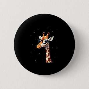 Good Time Hipster Giraffe T-Shirt Men's Women's Ch 6 Cm Round Badge
