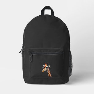 Good Time Hipster Giraffe T-Shirt Men's Women's Ch Printed Backpack