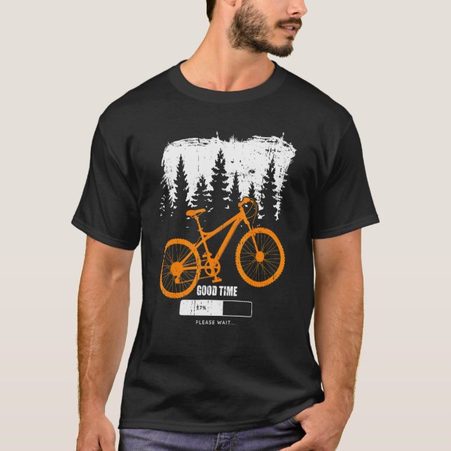 Good Time Loading Mountain Biker Cycle T-Shirt (Front)