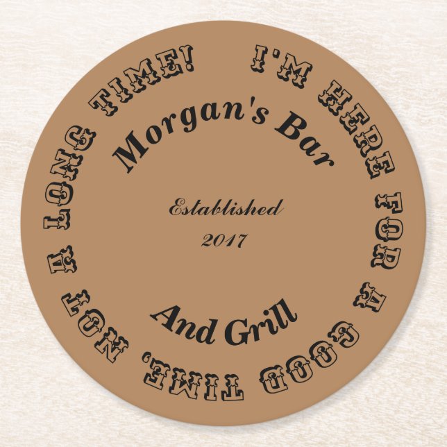 Good Time Round Novelty Coaster (Front)