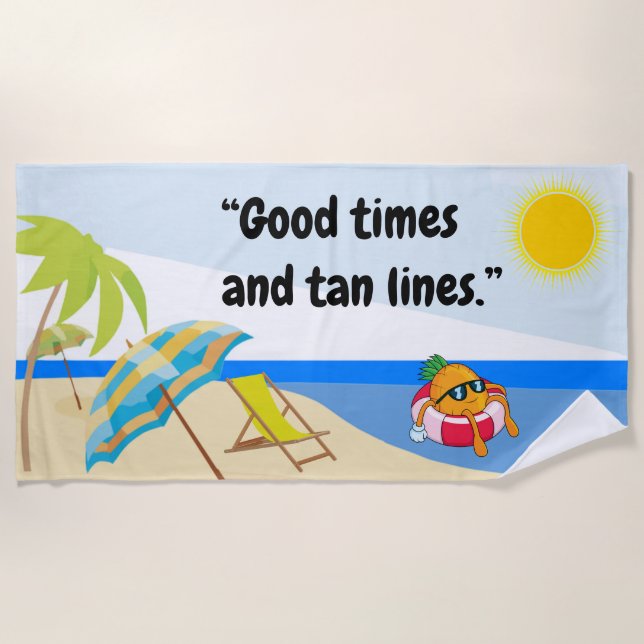 'Good Times' Beach Towel (Front)