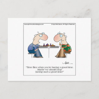GOOD TIMES Cartoon Postcard by April McCallum