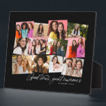 Good times great memories black 12 photo collage plaque<br><div class="desc">A fun collage of 12 photos is a great way to remember the special times. With a hand-written "good times, great memories" this photo collage plaque also includes room for custom text. Celebrate senior year, a vacation, a sports season or anything with this great gift idea. Perfect for a graduation...</div>