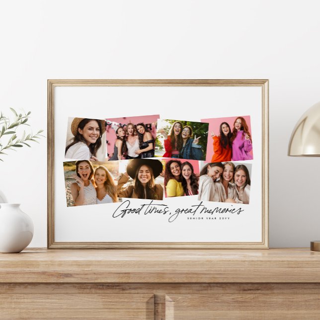Good times great memories fun 8 photo collage poster (Creator Uploaded)