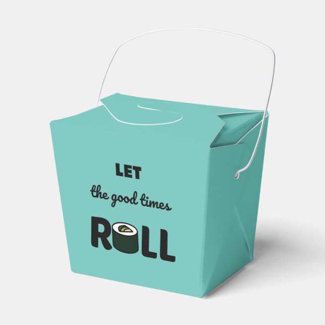Good times roll kawaii sushi favour box (Front Side)