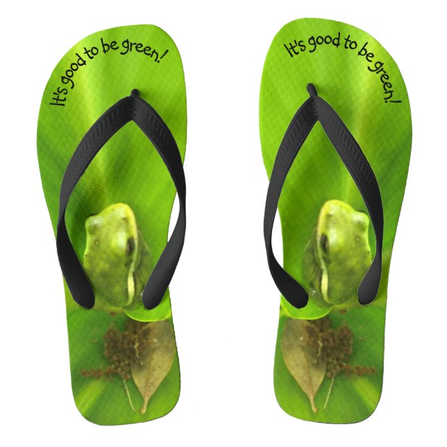 Good to Be Green Frog Jandals (Footbed)