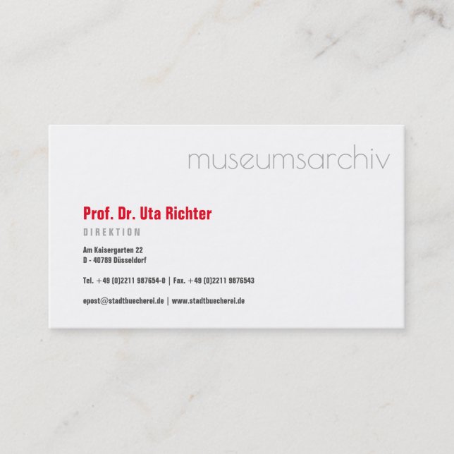 Good to read clear Business Cards (Front)