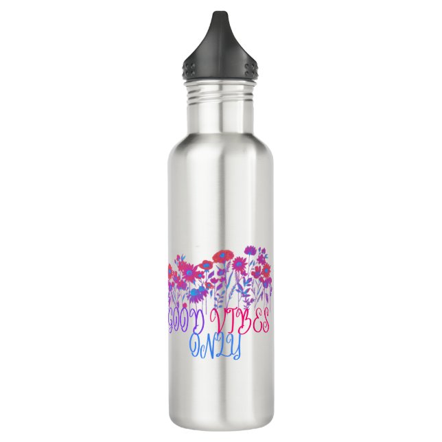 GOOD VIBE gift for her positive quotes present  710 Ml Water Bottle (Left)