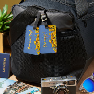 Good vibes and sunny day luggage tag