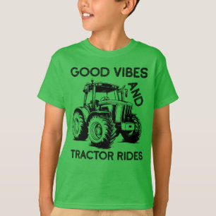 Good Vibes and Tractor Rides Kids T-Shirt