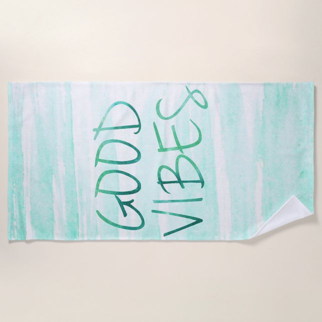 Good Vibes Beach Towel (Front)