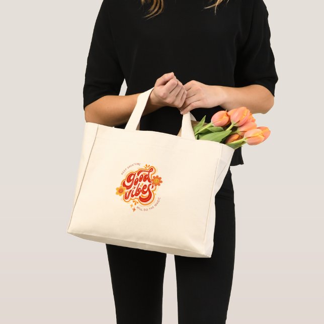 Good Vibes Chic Everyday Stylish Mini Tote Bag (Front (Product))