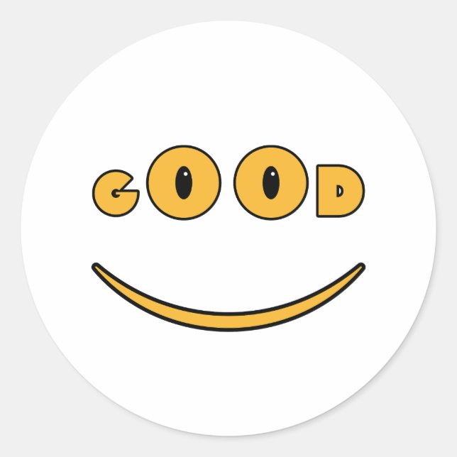 Good Vibes Classic Round Sticker (Front)