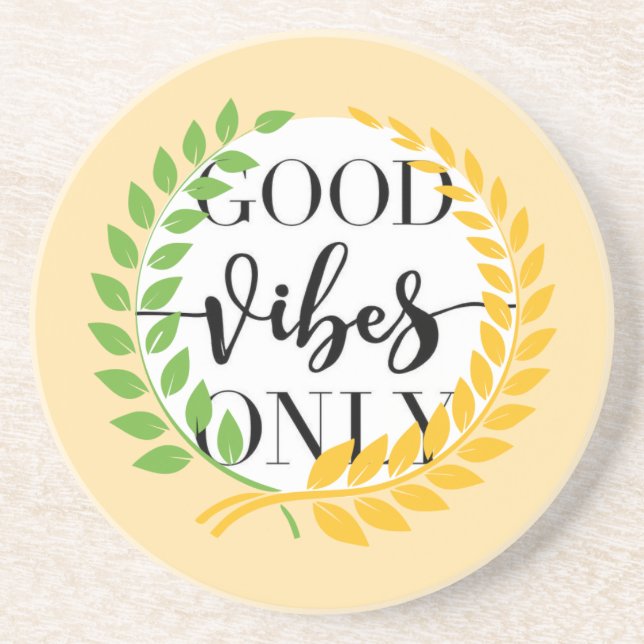 Good vibes cup coaster (Front)