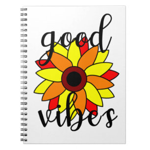 Good Vibes Flower  Notebook