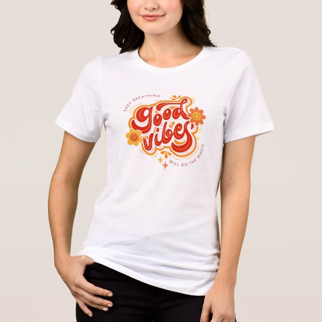 Good Vibes Graphic Tee in Soft Tri Blend (Front)