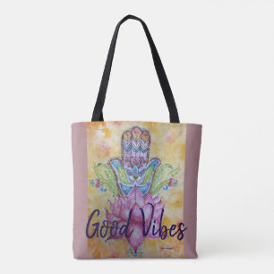 Good Vibes Hamsa Art Tote Bag