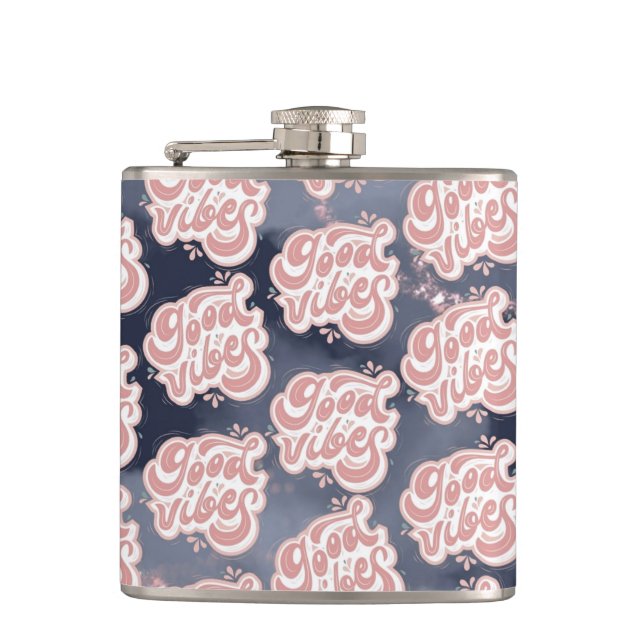 Good Vibes Hip Flask (Front)