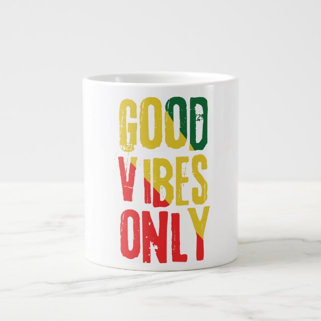 Good vibes  large coffee mug (Front)