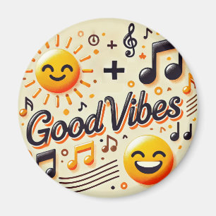 ☀️ + 🎶 = GOOD VIBES Magnet