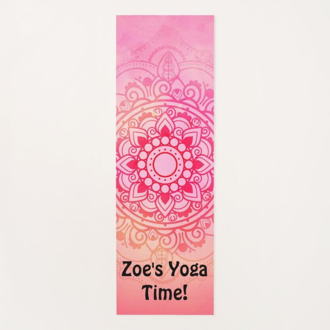 Good Vibes Mandala Personalised Yoga Mat (Front)