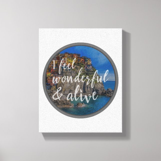 good vibes motivational quotes for success canvas print (Front)