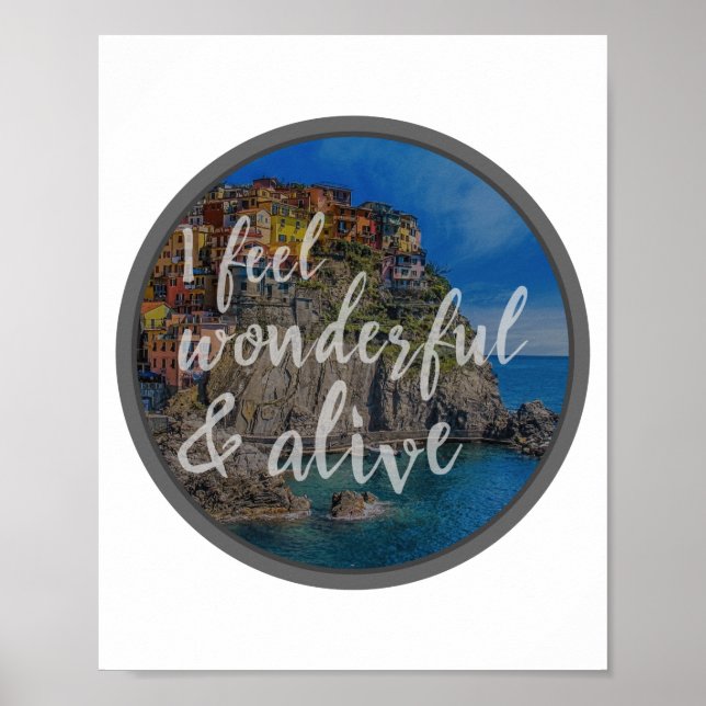 good vibes motivational quotes for success poster (Front)