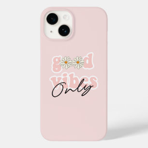 Good Vibes Only 70's Hippie Slogan Case-Mate iPhone 14 Case