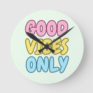 Good Vibes Only Acrylic Wall Clock