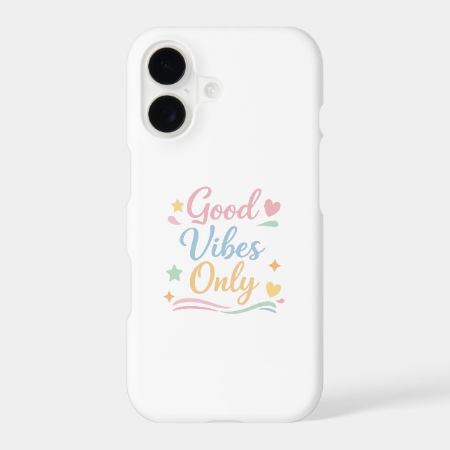 Good Vibes Only Colourful Aesthetic iPhone Case (Back)