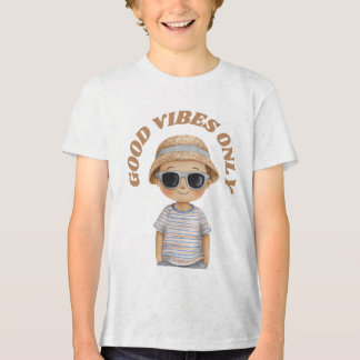 Good Vibes Only – Cute Positive Illustration Tri-Blend Shirt