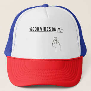 Good Vibes Only Embroidered Hat–Positive & Stylish Trucker Hat