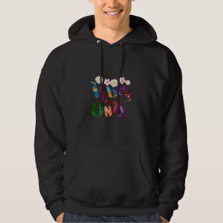 Good Vibes Only Floral Typography T-Shirt Hoodie