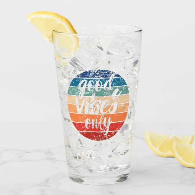 Good Vibes Only Glass (Front Ice)