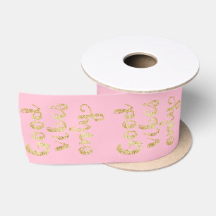 Good vibes only (GOLD) Satin Ribbon