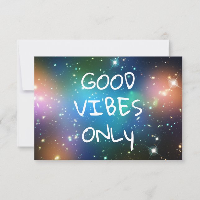 Good Vibes Only Invitation (Front)