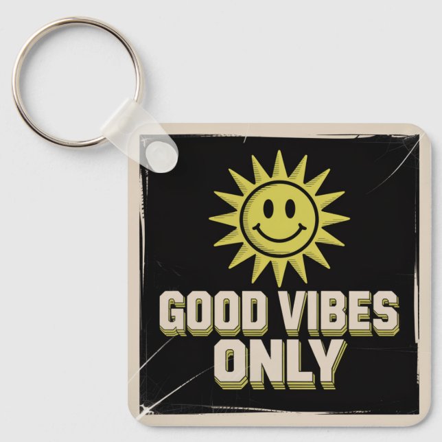 Good Vibes Only Key Ring (Front)