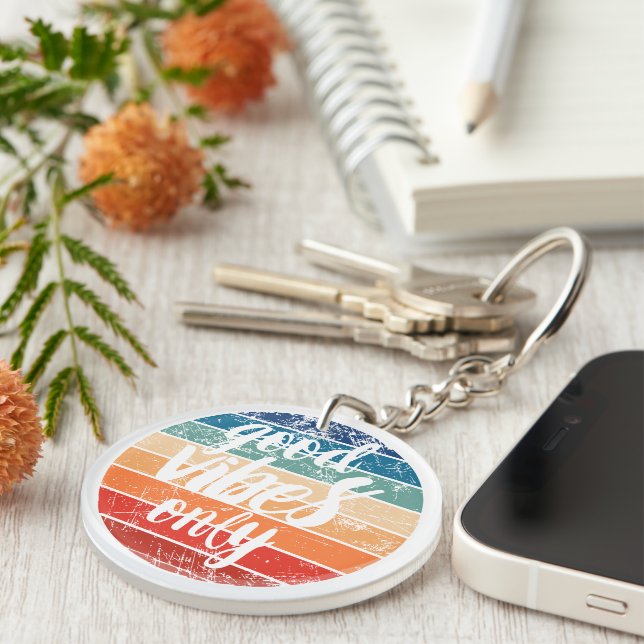 Good Vibes Only Key Ring (Front Right)