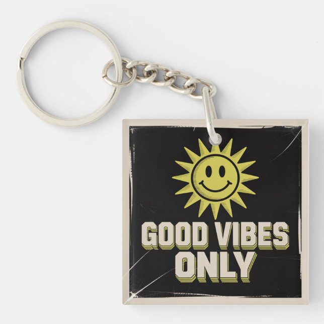 Good Vibes Only Key Ring (Front)