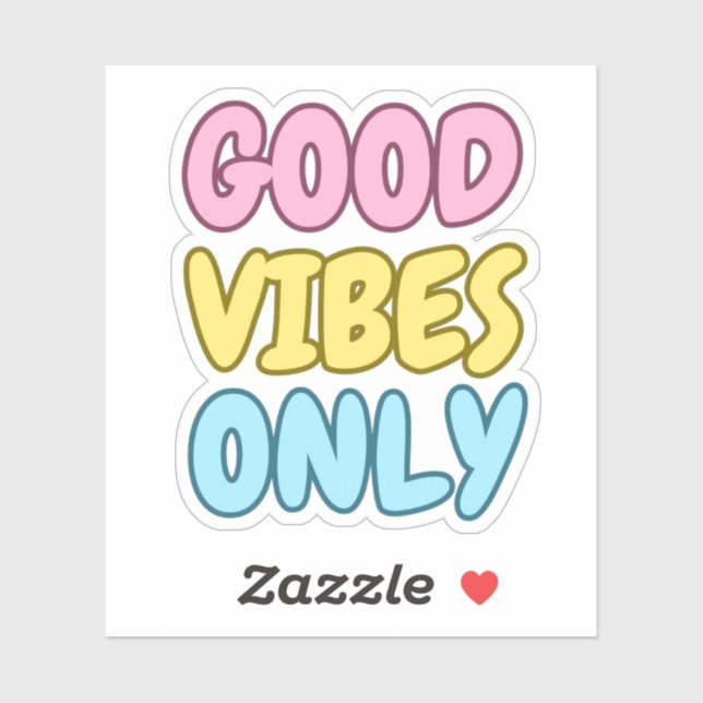 Good Vibes Only Kiss-Cut Sticker (Sheet)
