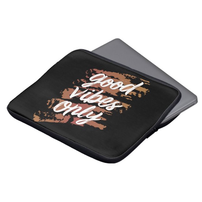 good vibes only laptop sleeve (Front Top)