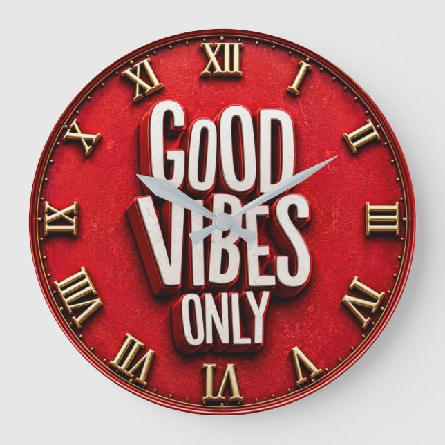 Good Vibes Only  Large Clock (Front)