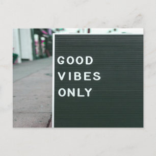 Good Vibes Only Letter Board Positve Postcard