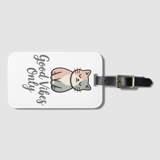 Good Vibes Only Luggage Tag (Front Horizontal)
