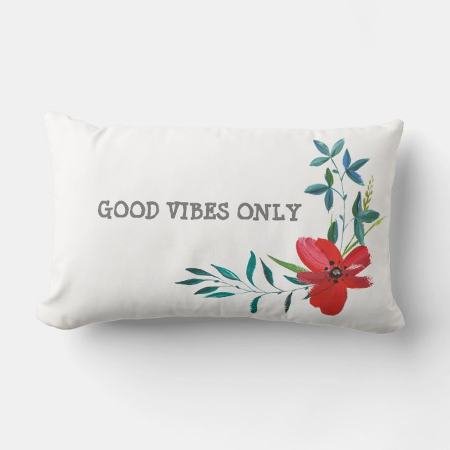 GOOD VIBES ONLY  LUMBAR CUSHION (Front)